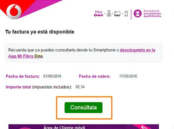 Factura falsa vodafone